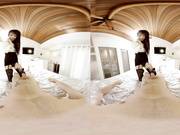 Gorgeous Asian babe sucking a cock like a hungry lamprey