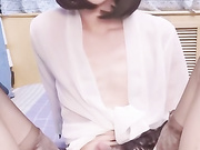 【美妖推荐】高颜值清秀可爱CD鹿久久 性感的小身材，只可亲吻，不可进入，乖乖地含住 要射了！~1