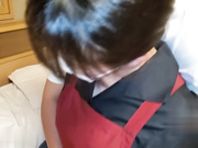 和风咖啡美乳G罩杯店员无套抽插应援喷发。裸体围裙乳交中出